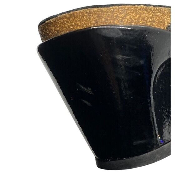 Mephisto Women's Nazli Sandals Black Patent Leather Crystals Wedge Size 10 / 40 - Picture 14 of 16